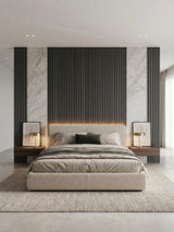 Carborn Gray WPC Fluted 3D Wall Panels |  42.9 sq. ft./Box