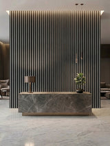 Carborn Gray WPC Fluted 3D Wall Panels |  42.9 sq. ft./Box