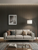 Carborn Gray WPC Fluted 3D Wall Panels |  42.9 sq. ft./Box