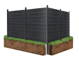 Black wooden composite  fence panels 