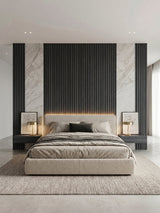 Dark Smoky Oak WPC Fluted 3D Wall Panels |  42.9 sq. ft./Box