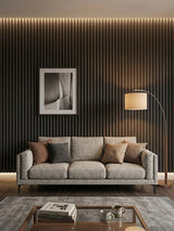 Dark Smoky Oak WPC Fluted 3D Wall Panels |  42.9 sq. ft./Box