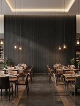 Dark Smoky Oak WPC Fluted 3D Wall Panels |  42.9 sq. ft./Box