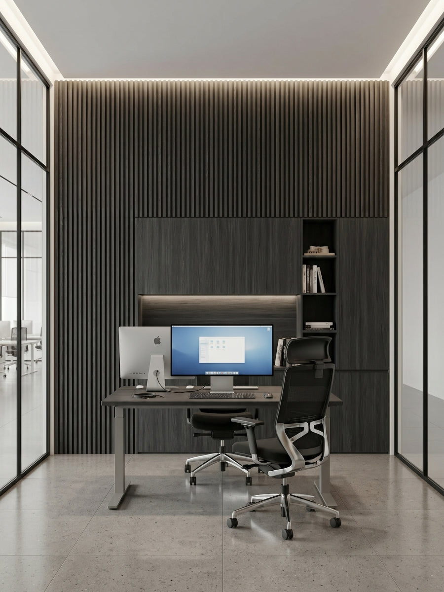 Dark Smoky Oak WPC Fluted 3D Wall Panels |  42.9 sq. ft./Box