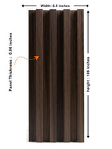Dark Walnut Oak WPC Fluted 3D Wall Panels |  42.9 sq. ft./Box