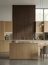 Dark Walnut Oak WPC Fluted 3D Wall Panels |  42.9 sq. ft./Box