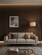 Dark Walnut Oak WPC Fluted 3D Wall Panels |  42.9 sq. ft./Box
