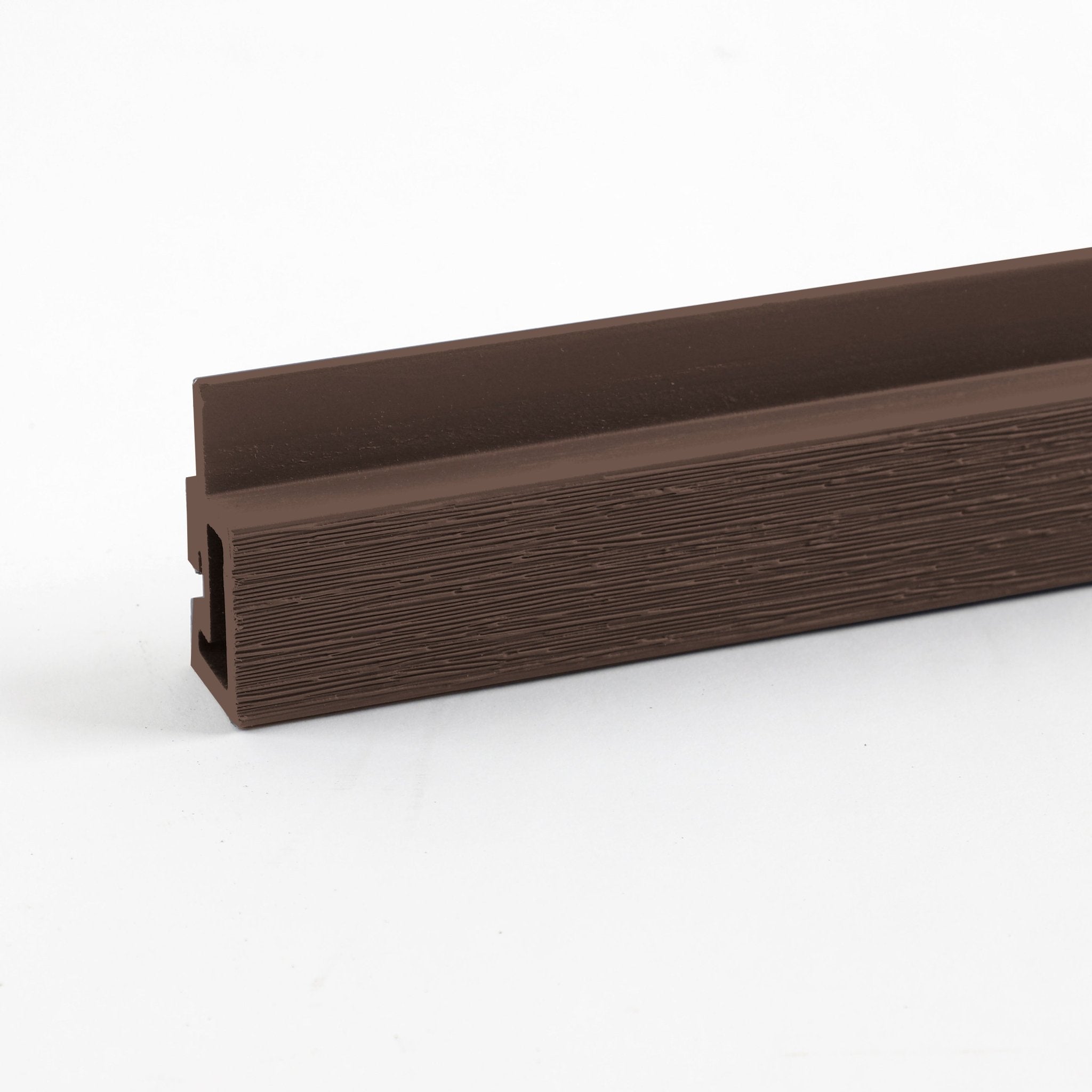 Premium composite cladding wide corner trim with a sleek wooden finish, ideal for NJ homes, durable and stylish.