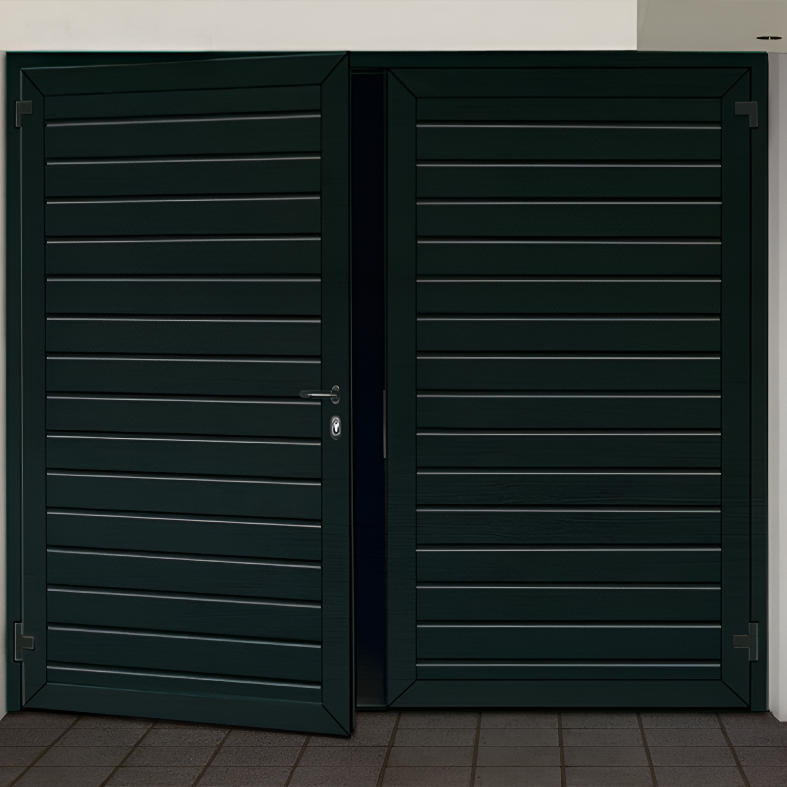 Double Modern Aluminum Gate 