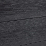 Dark brown composite fence with straight wood grain, no knots, high-quality co-extrusion, available at discounted prices in