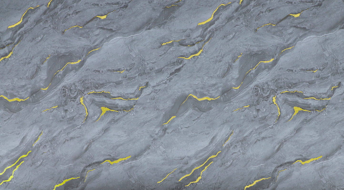 Silver Gold Marble PVC Wall Panel - Waterproof (4x8 ft, 32 sq. ft)