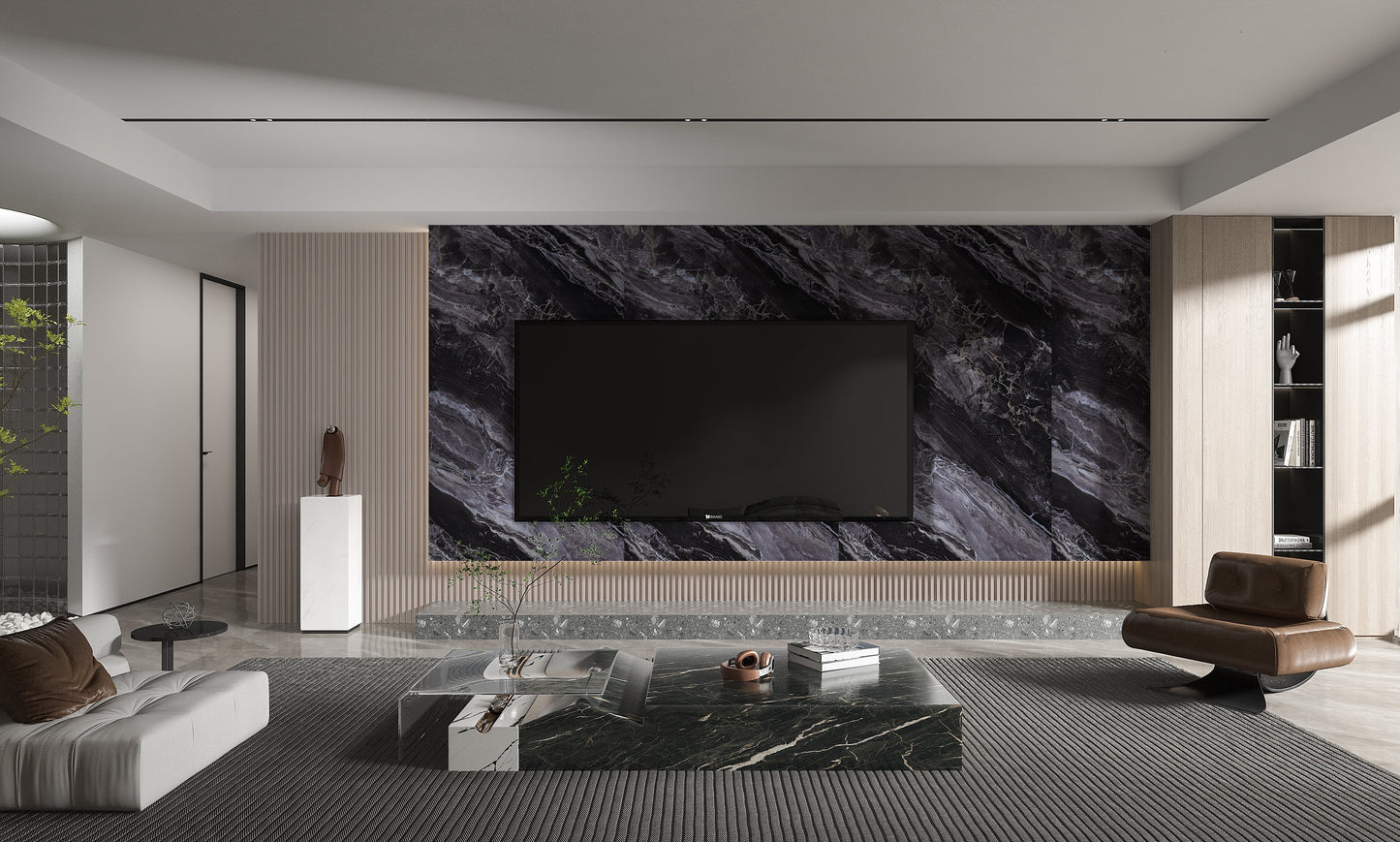 Noir Vein Marble UV Protected PVC Wall Panel 