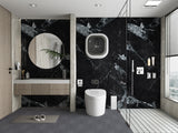 Black and White Marble PVC Wall Panel - Waterproof (4x8 ft, 32 sq. ft)
