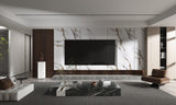 Ethereal Blush Marble UV Protected PVC Wall Panel - Living Room