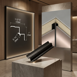 Inside Corner Black Aluminum 8mm