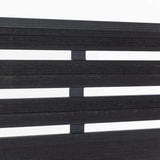 Black composite fence with wood grain texture, durable co-extrusion design, well-maintained, available in NJ.