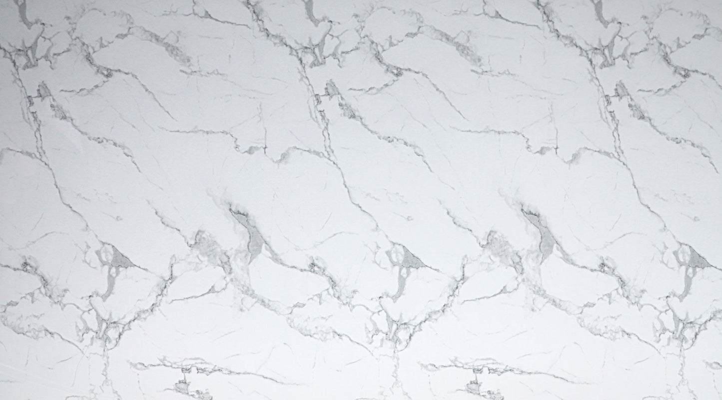 White Gray Pearl Marble PVC Wall Panel - Waterproof (4x8 ft, 32 sq. ft)