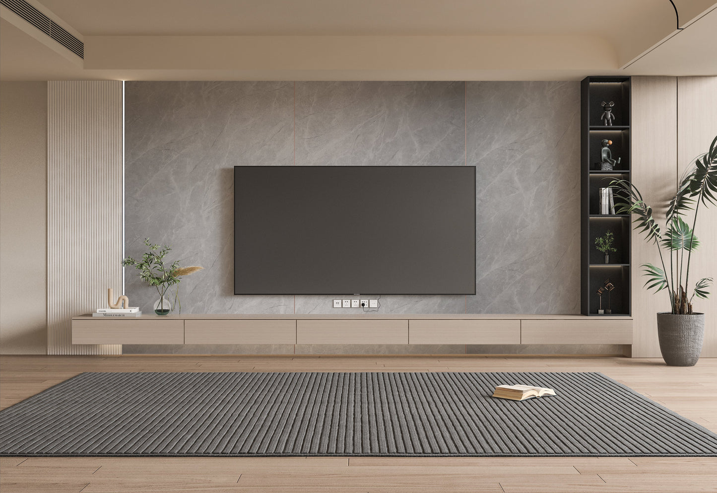 Serene Stone Marble PVC Wall Panel - Waterproof (4x8 ft, 32 sq. ft)