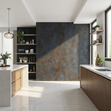 Kitchen with charcoal stonestone PVC backsplash panels for kitchen renovation