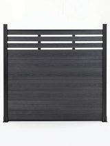 top lattice privacy composite fence panel black durable outdoor fencing
