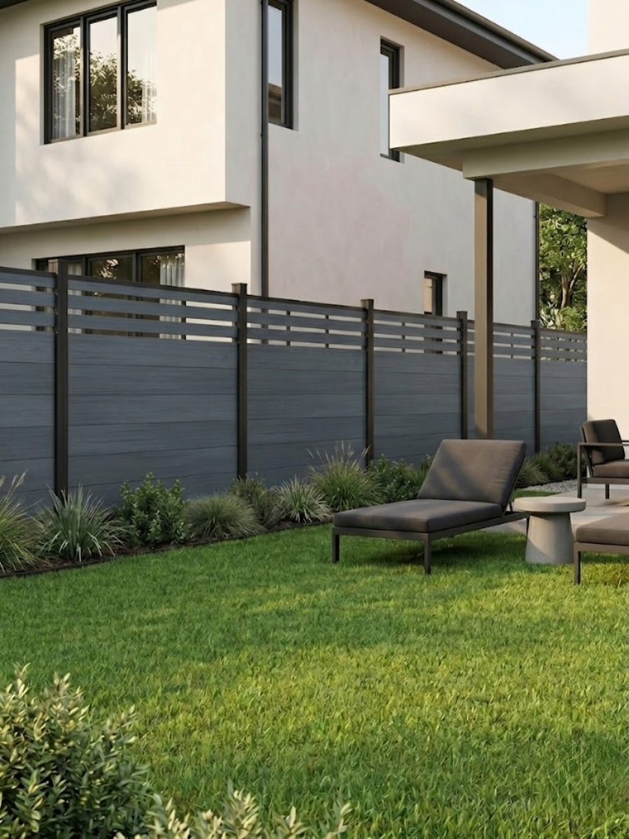 Top Lattice Privacy Composite Fence Wholesale Price  - Light Gray