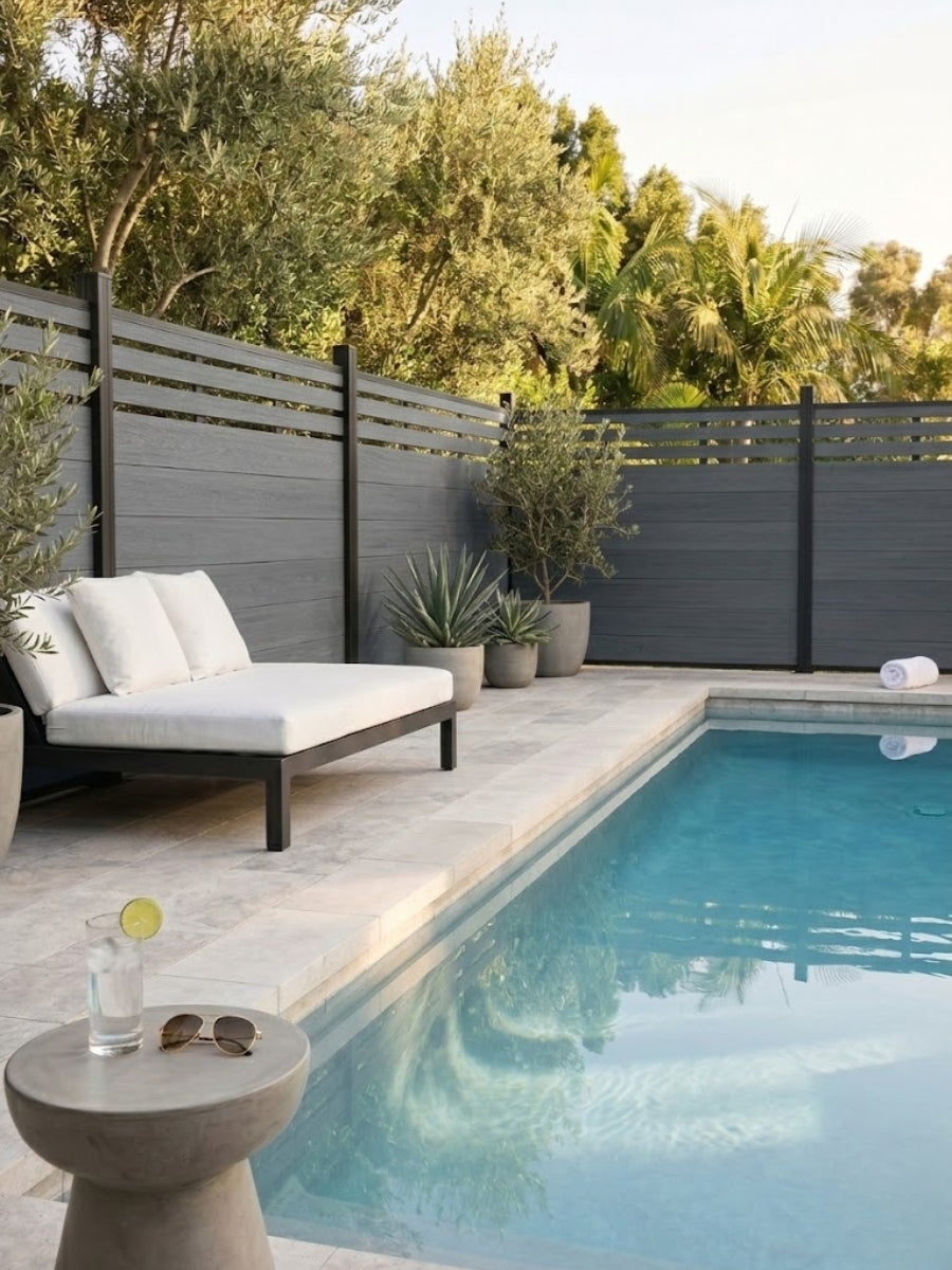 Top Lattice Privacy Composite Fence Wholesale Price  - Light Gray