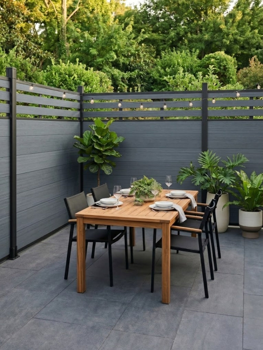 Top Lattice Privacy Composite Fence Wholesale Price  - Light Gray