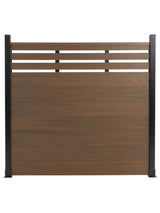 6x6 ft walnut lattice top composite privacy fence durable outdoor fencing panel