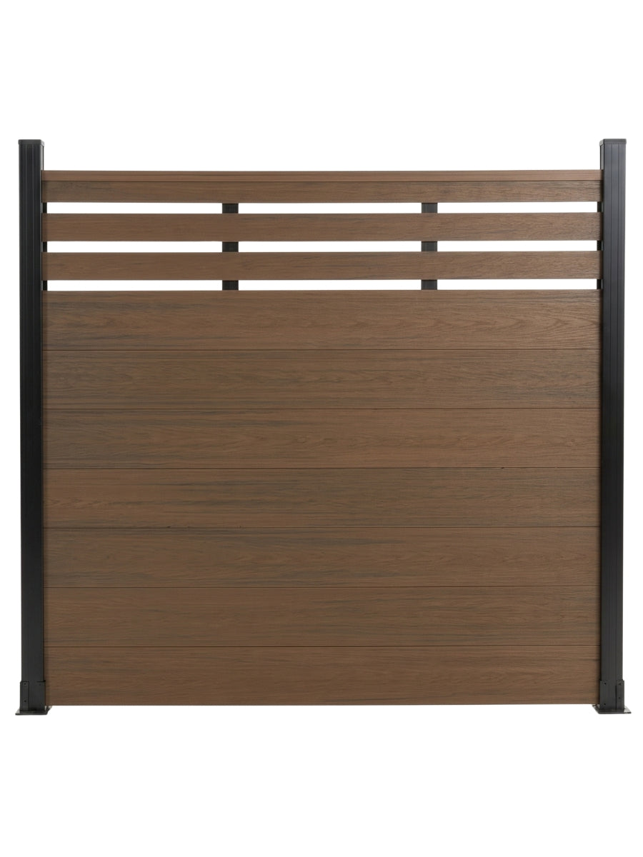 6x6 ft walnut lattice top composite privacy fence durable outdoor fencing panel