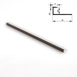 6.3mm Aluminum End Cap Trim for Wood Veneer Wall Panels – Matching Color