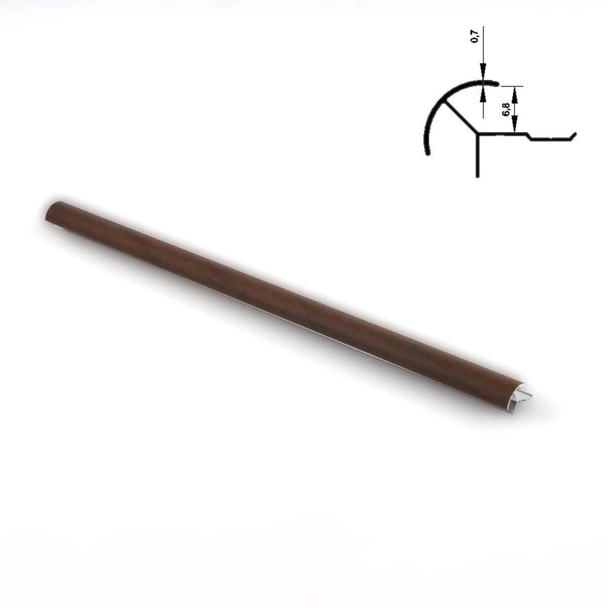 6.3mm Aluminum Outside Corner Trim for Wood Veneer Wall Panels – Matching Color