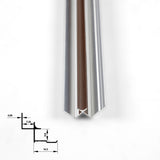 6.3mm Aluminum Inside Corner Trim for Wood Veneer Wall Panels – Matching Color