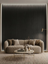 Dark Smoky Oak WPC Fluted 3D Wall Panels |  42.9 sq. ft./Box