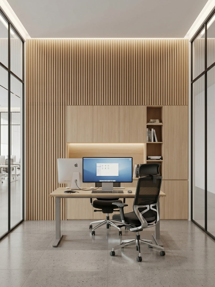 Premium maple slate fluted WPC panels for interior wall cladding