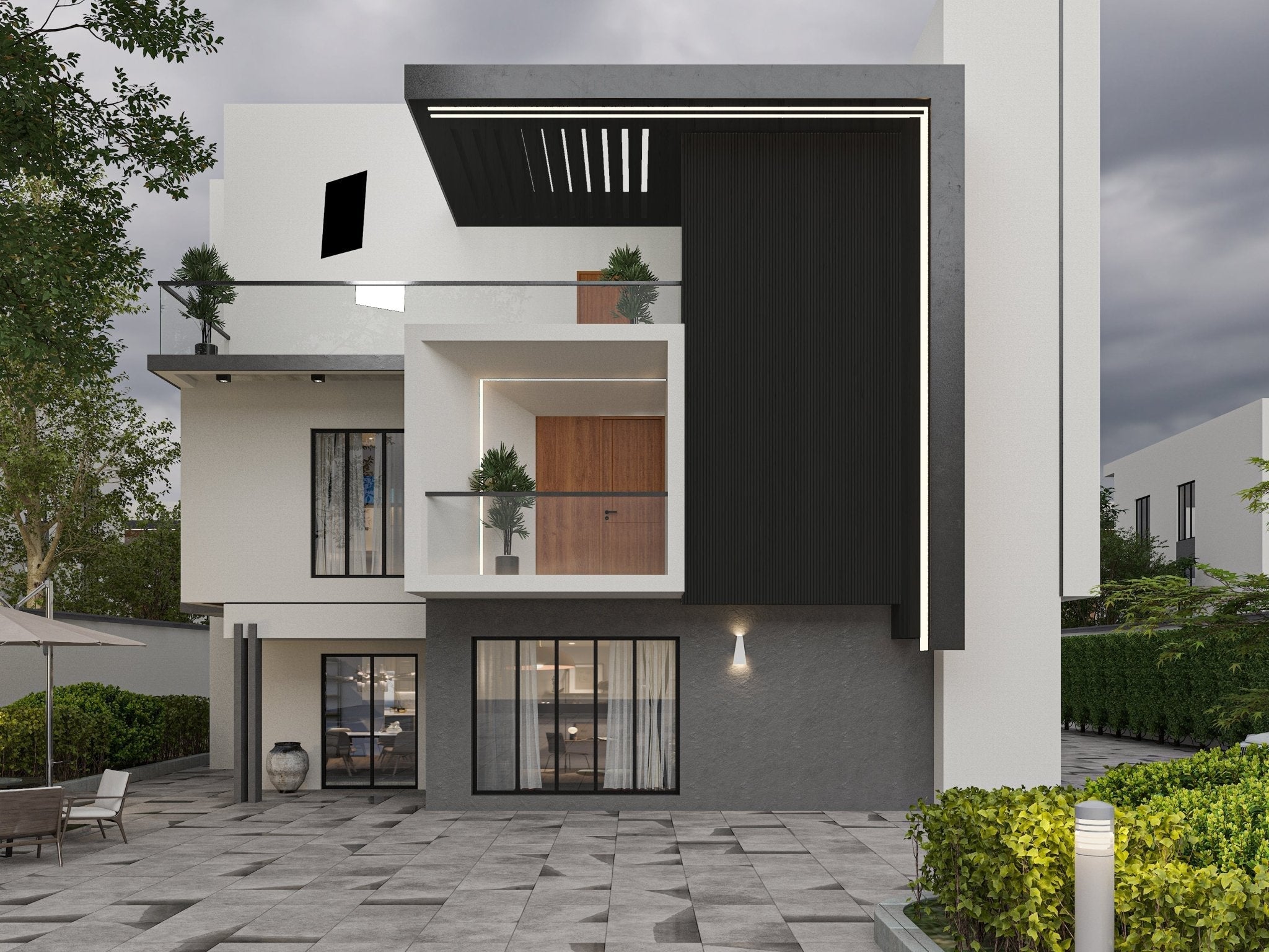 Modern Black Composite Wide Exterior Cladding And Siding