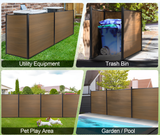 Composite Modern Fencing in Brown and Walnut color