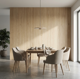 Modern interior with wood veneer  walls panels