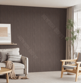 Dark Wood Acoustic Slat Wall Panels. Premium Quality 