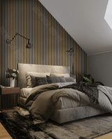 Wood Slat Acoustic Panels – Oak | 94.5” x 50.4” | 4 Pieces Covers 33 Sq. Wall Panel Market