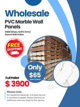 Wholesale PVC Marble Wall Panels – Free Shipping By Pallet (60 pcs, 4x8 ft, 3mm) | Save on Bulk Orders