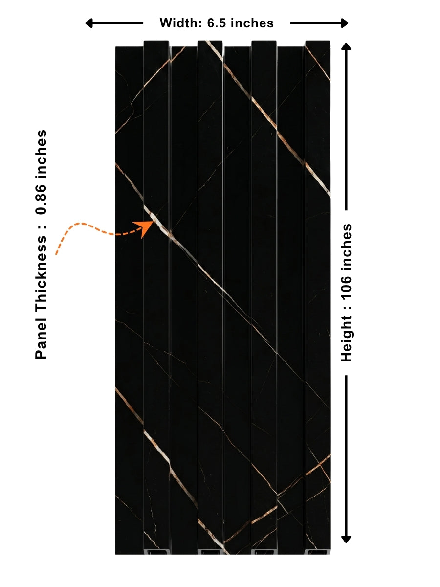 Decorative Noir Royale WPC Wall Panels for Accent Wall Design