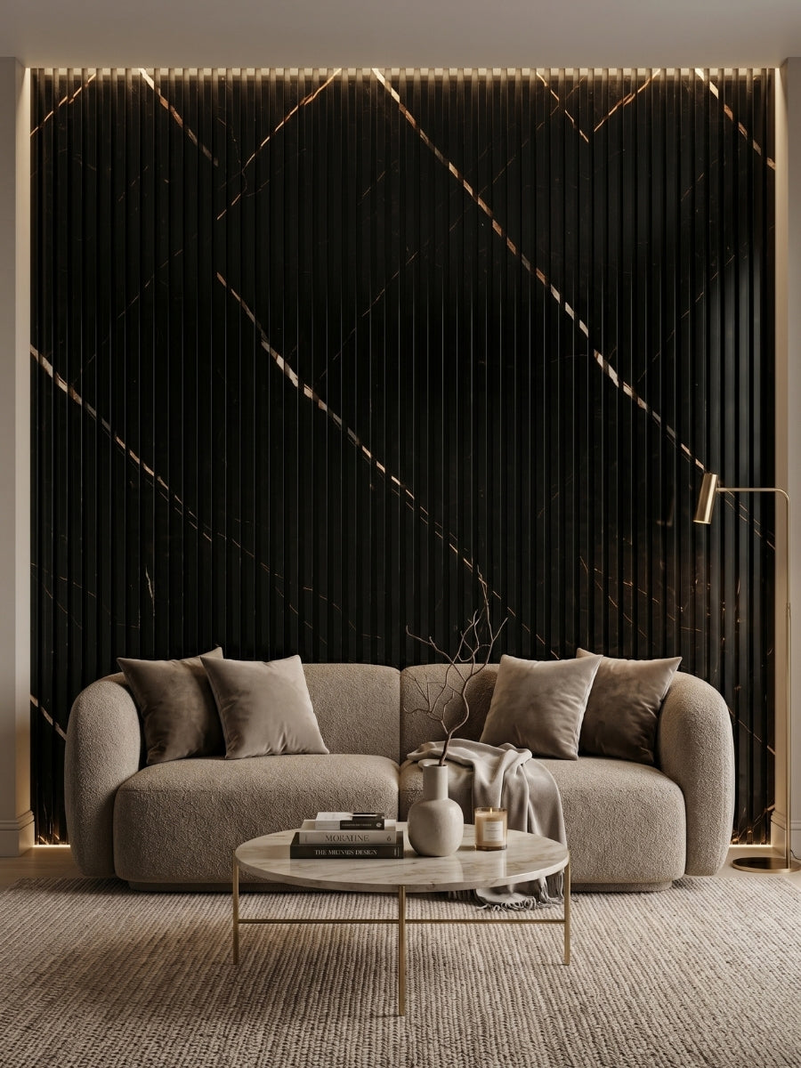 Stylish Noir Royale WPC Panels for Feature Wall Applications
