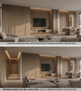 Royal oak veneer wall panel combo set 