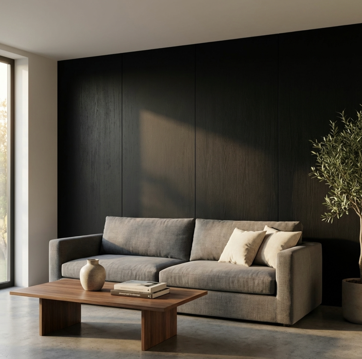 Blackwood Veneer Commercial Wall Panels | 108" x 48" | Waterproof & Bendable Design