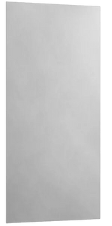 White beveled-edge kitchen cabinet door with smooth finish, crafted from fireproof Cocoa Gray Bamboo Charcoal Veneer