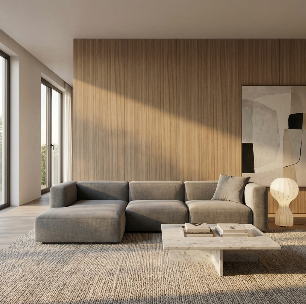 Commercial Grade Ash Wood Veneer Wall Panels | 108" x 48" | Waterproof & Bendable