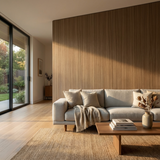Commercial Grade Ash Wood Veneer Wall Panels | 108" x 48" | Waterproof & Bendable