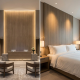 Commercial Grade Ash Wood Veneer Wall Panels | 108" x 48" | Waterproof & Bendable