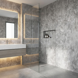 Spa style bathroom with grey stone PVC wall panels