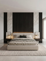 Walnut Ink Metallic WPC Fluted 3D Wall Panels |  42.9 sq. ft./Box
